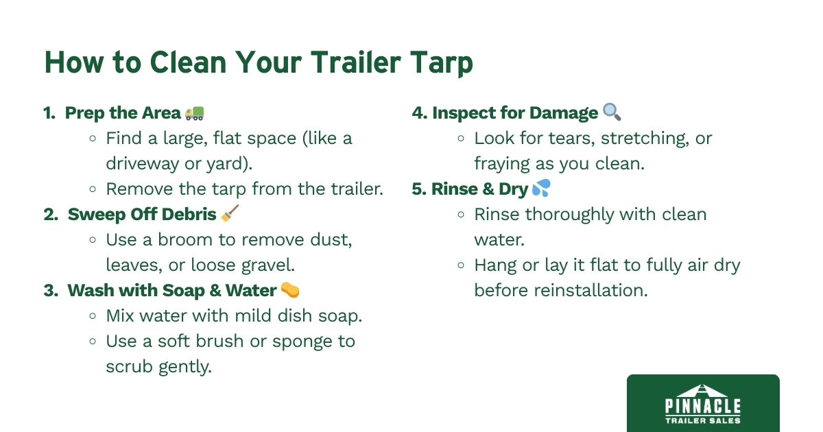 How to clean a tarp for a trailer