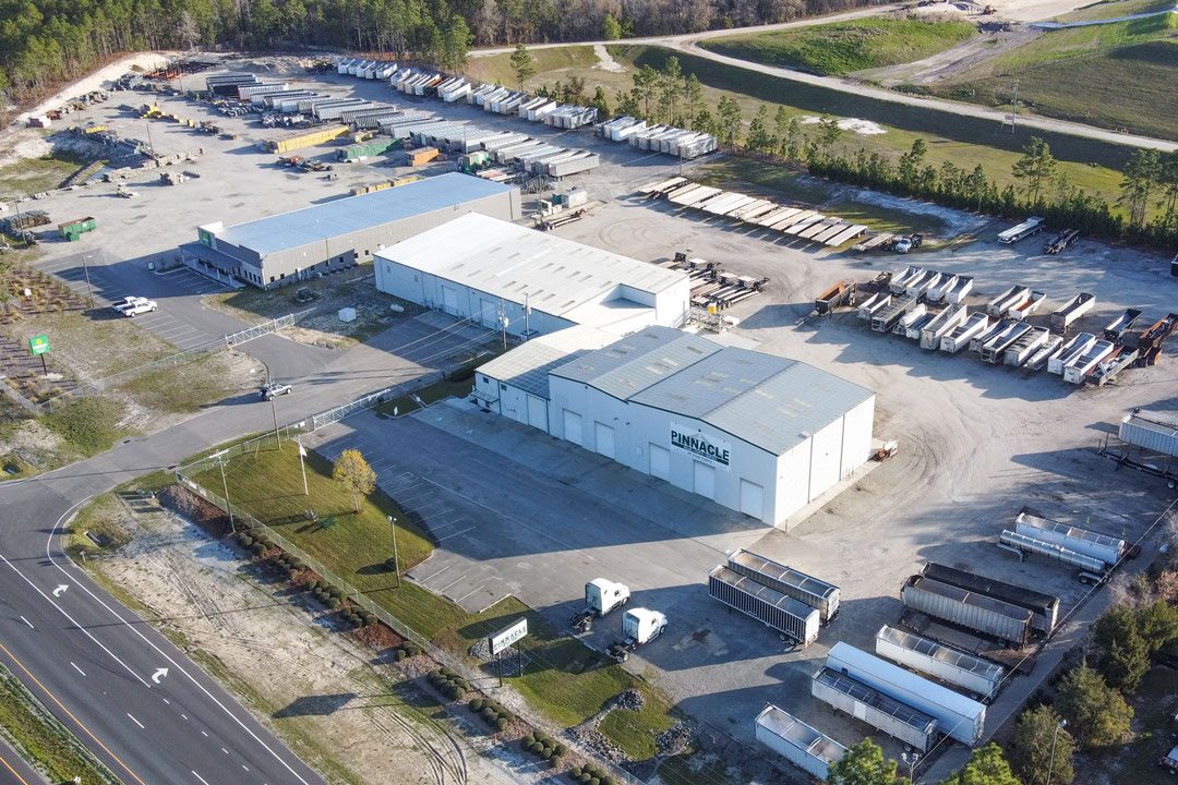 Aerial View of Pinnacle Trailers in Wilmington, NC