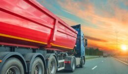 A Red Dump Truck Is Just One Type of Trailers for Rent